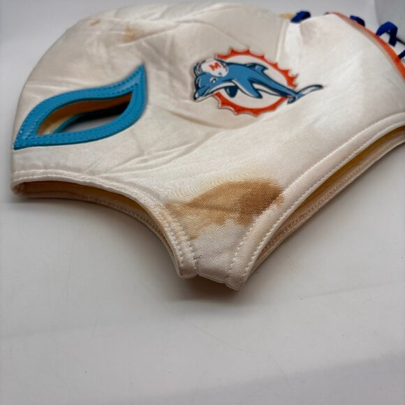 NFL Miami Dolphins Logo Football Team Wrestling Mask with Flaws - Picture 3 of 16